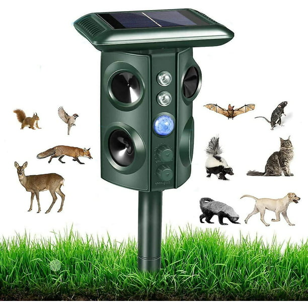 Chargeur De Palomas Avec Énergie Solaire Répulsif D'Animaux À Ultrasons Pour L'Extérieur À L'Épreuve De L'Eau