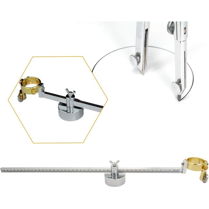 Echipament Ghidaj Rotativ Pentru Taiere Plasma, Qttvbtna, Reglabil, Suport Magnetic, Raza Maxima 50cm