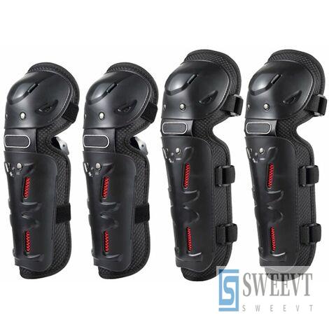4pcs Cyclisme Genouillère Et Coudières Vélo Vtt Vélo Moto Équitation Genou Soutien Protections Protections Gardes Sports De Plein Air Cyclisme Genou Protecteur Équipement