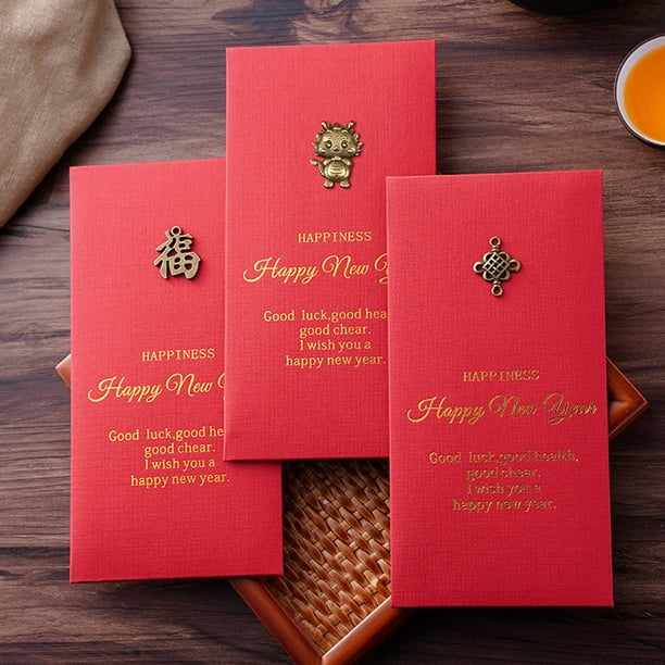 30pcs 2024 New Year Creative Dragon Money Bag Chinese Style Spring Festival Red Packet