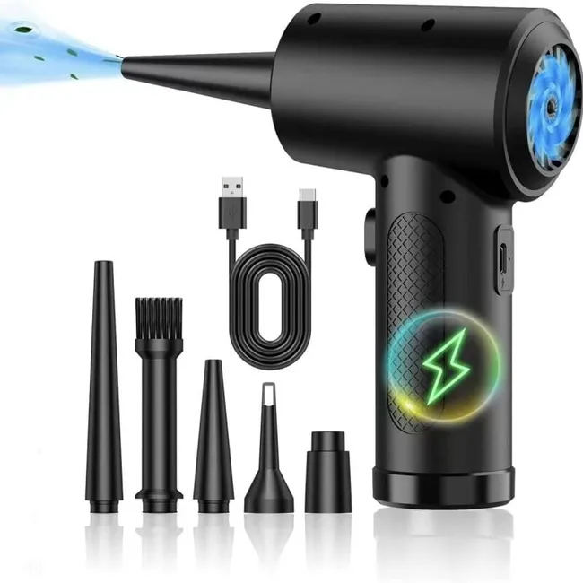 Aspirateur De Voiture Haute Puissance Clavier Souffleur De Poussière Sans Fil Chargement Usb Souffleur De Poussière Coup Unique