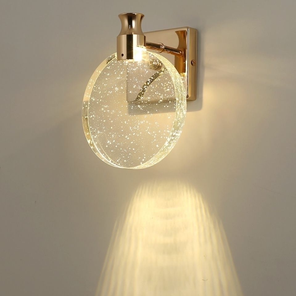 Applique Murale Cristal, Luminaire Mural Interieur De Style Nordique De Luxe, Lampe Murale Ronde Créatif (or, Grand) [classe Énergétique F] (sku Produit : 93626834 Sku Offre : 1025liu42)