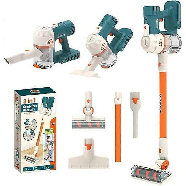 Kids Vacuum Cleaner Toy Set, Vacuum Cleaner With Lights Realistic Sounds Cordless Baby Vacuum Cleaner Toddler Cleaning Set Baby Girl Suction Toy