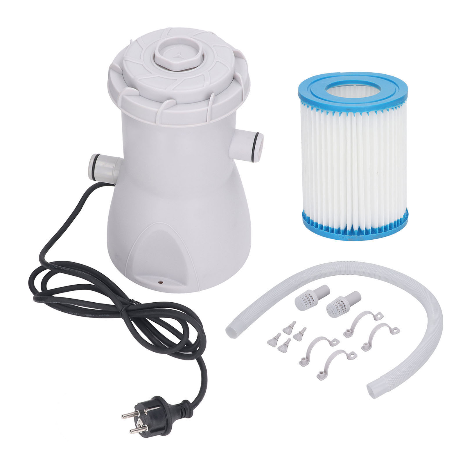 Pool Filter Pump 30w 800gal Waterproof Low Noise Swimming Pool Cartridge Filter Pump Eu Plug 220‑240v