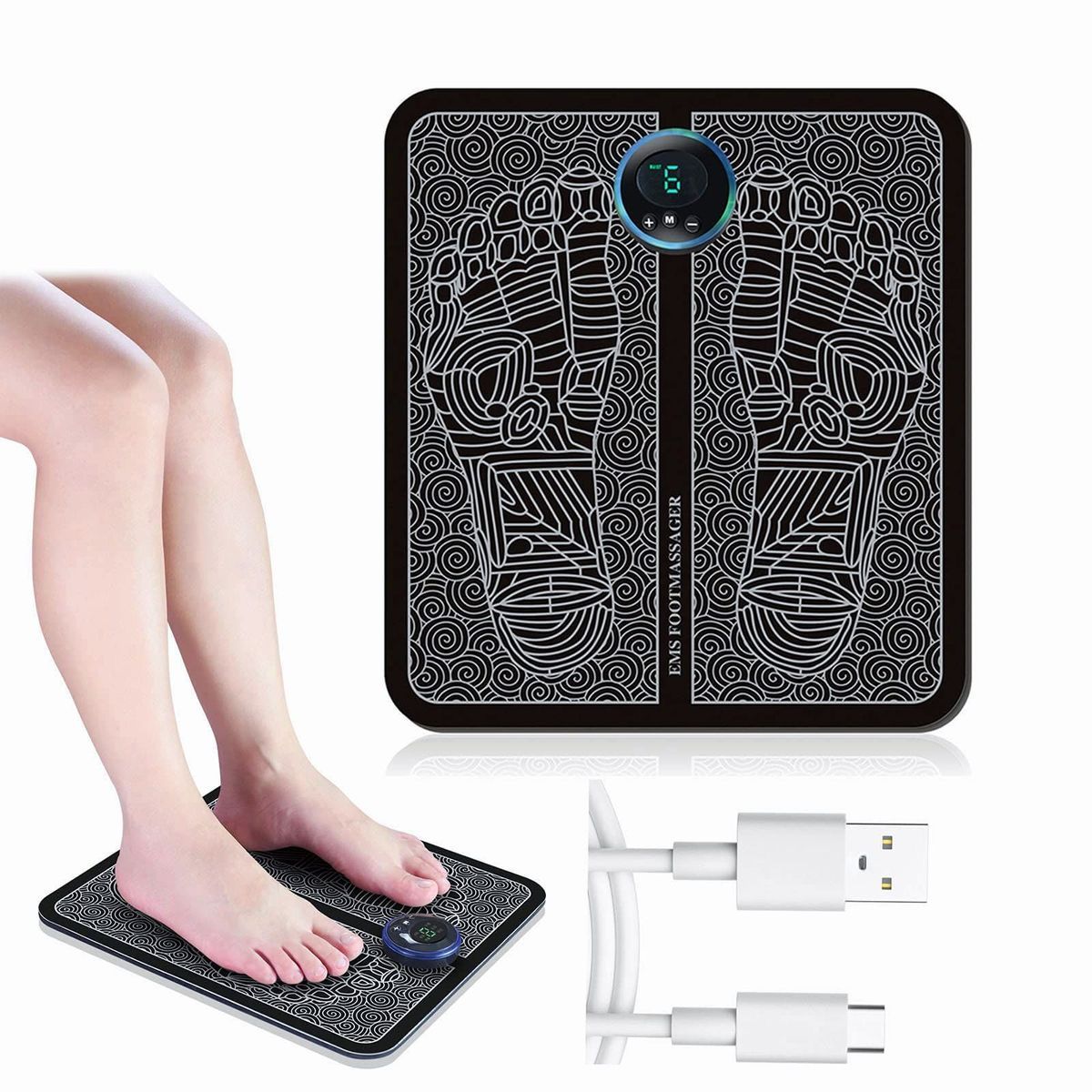 Masseur De Pieds, Coussin De Massage Électrique Ems Pour Les Pieds, Stimulateur D'Acupuncture - Générique