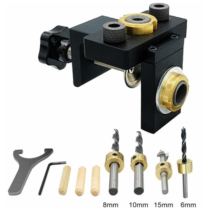 Gabarit De Goujonnage Kit De Gabarit De Trou De Poche En Bois Perçage Vertical Localisateur Détachable Pour Meubles Connexion Perforateur Outils De Menuiserie