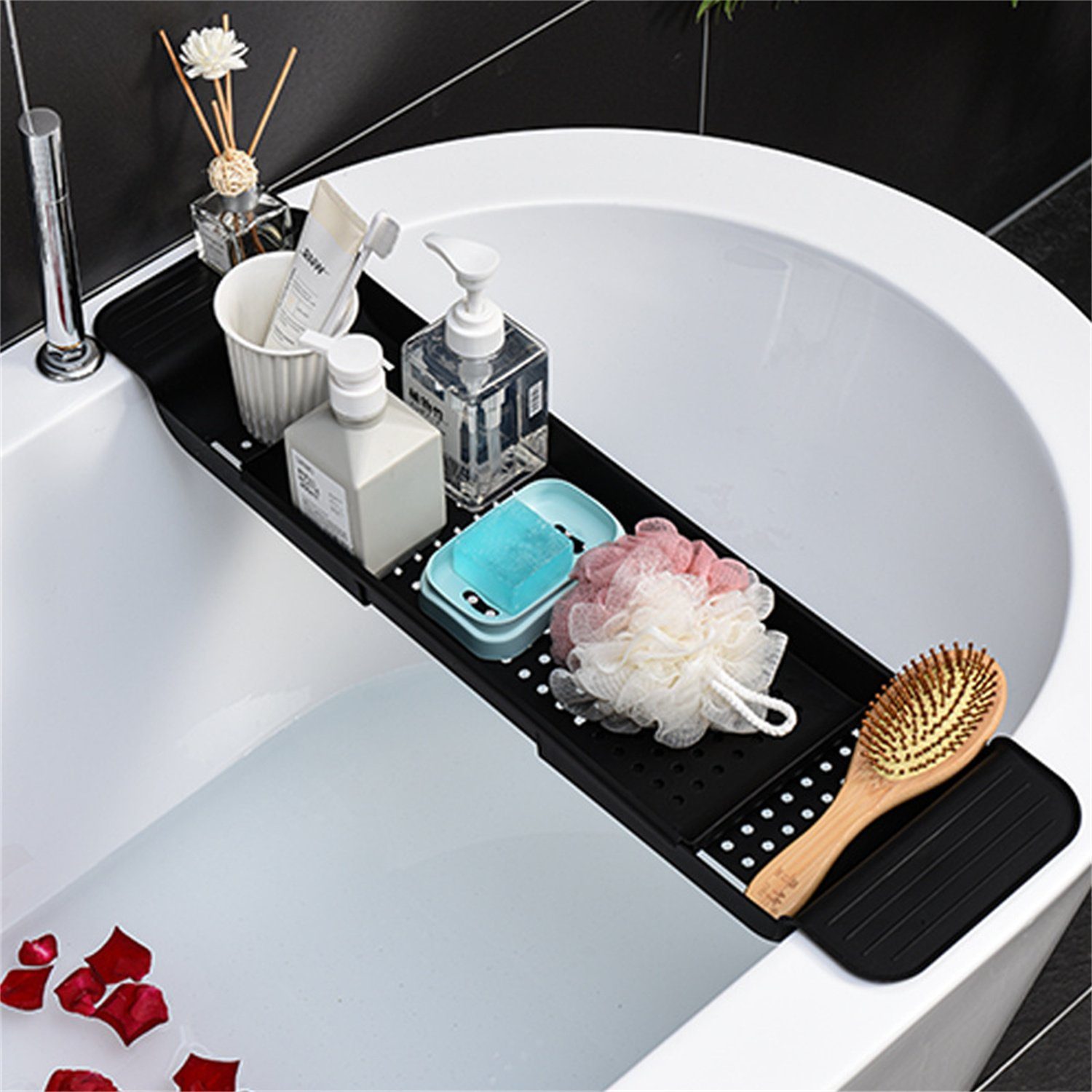 Badewannentablett Expandierbares Badewannen-tablett, Dehnbar Ca. 56-79cm