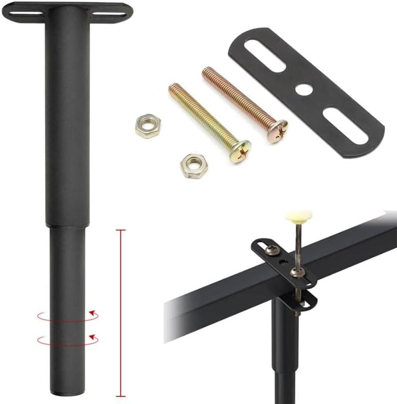 Pata De Apoyo Para Cama: Patas De Muebles Ajustables De Metal Resistente Para Mesa, Sofá, Encimera, Cama, Gabinete, Escritorio 1 Pieza De 17,8 Cm A 33 Cm (negro)
