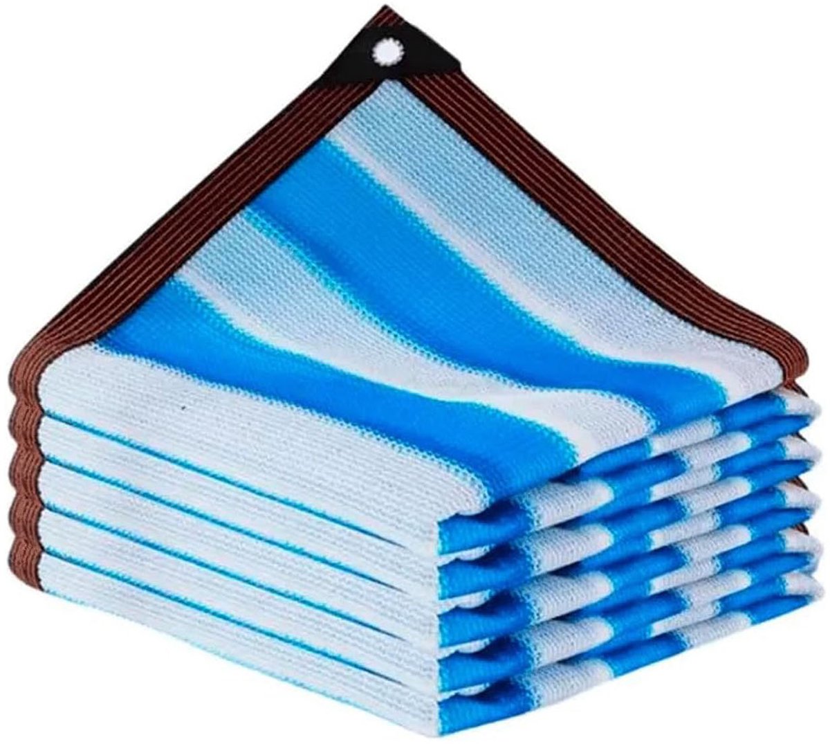 Schaduwnet - 46m - Blauw En Wit Schaduwnet - Beschermingsnet Tegen Bladeren Rond Zwembaden - Uv-beschermend - Geschikt Voor Planten, Paviljoens, Terrassen, Schuttingen, Achtertuinen, Enz. - Blauw, Wit