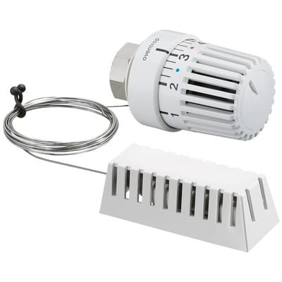 Uni lh Thermostat 7-28 Grad c, Skala 0-5 mit Nullstellung, Fernfühler 2m, Weiß - Oventrop