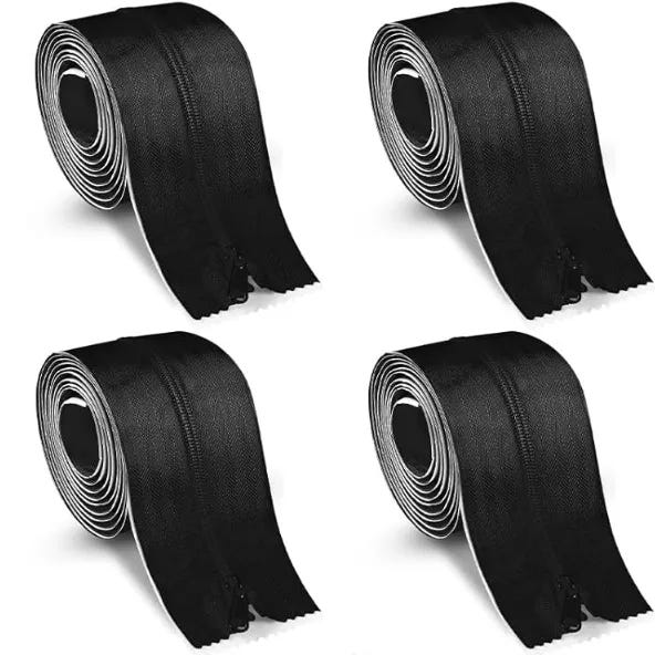 Lot De 4 Rouleaux De Fermeture Éclair Auto-adhésive Pour Serre 7,6 X 2,1 M