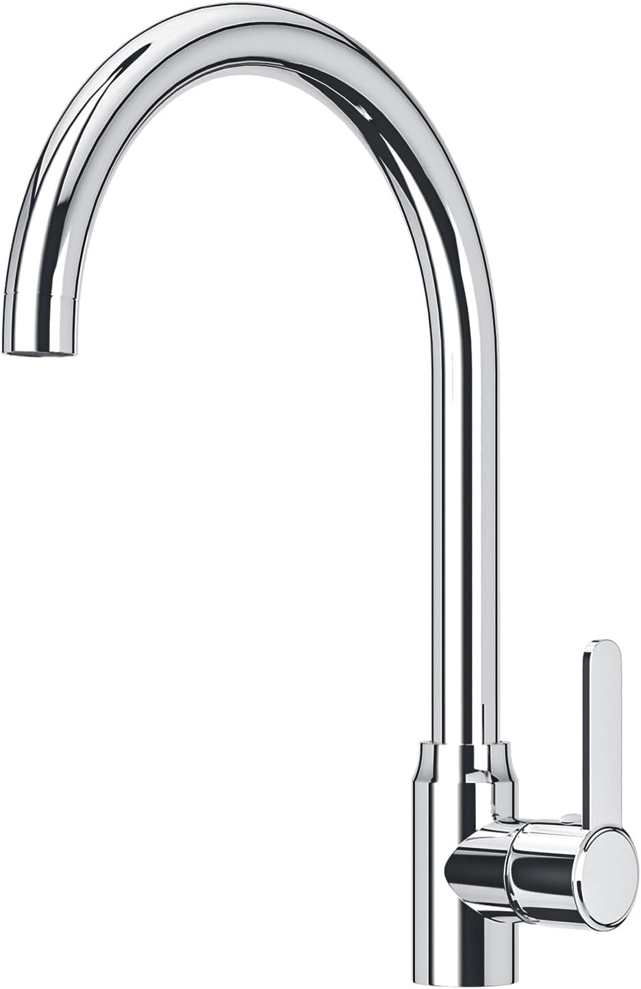 Mitigeur De Cuisine En Acier Inoxydable Pour Eau Chaude Et Froide, Équipé De Deux Conduits Et Bec Rotatif À 360°.