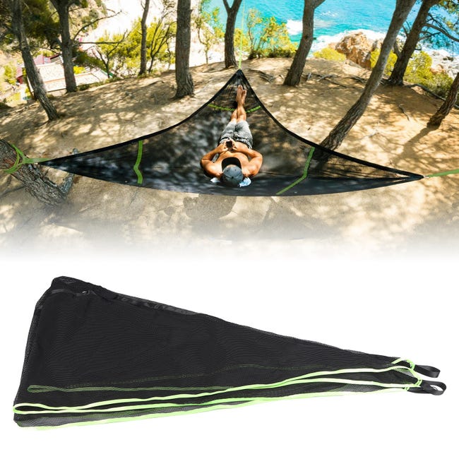 Hamac Triangulaire D'Extérieur Portable À Suspendre Aux Arbres Pour Jardin, Voyage, Camping, Randonnée, Pique-nique