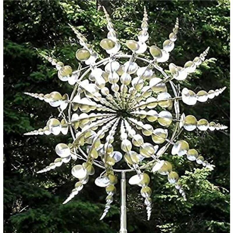 Kinetic Sculpture Moulin À Vent En Métal Unique Moulin À Vent Magique Avec Jardin Avec Acier Inoxydable Jardin Extérieur Spinners Pour La Décoration De Patio