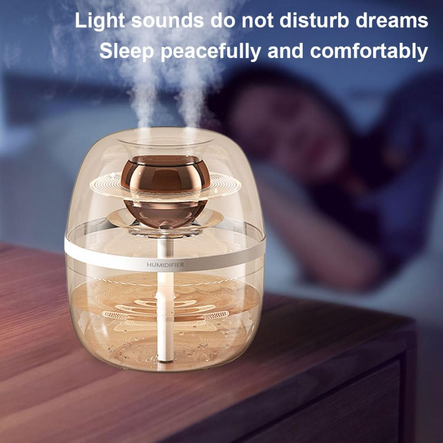 Bedroom Humidifier 3 L Cool Mist Dreamzy Humidifier Fully Transparent Double Spray Copper Copper