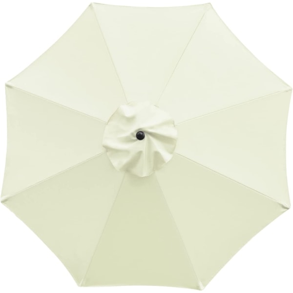 Cover För Parasoll, 6 Revben, 3 M, Vattentät, Anti-uv, Ersättningstyg Off-white
