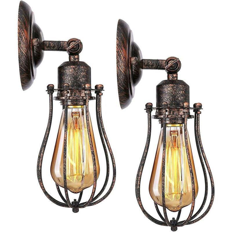 Ensemble De Lampes Murales De Style Industriel, Abat-jour En Cage, Lustre, Lampe De Plafond Rétro, Décoration, Lampe Murale D'Intérieur Rétro Adaptée Au Salon, À La Cuisine