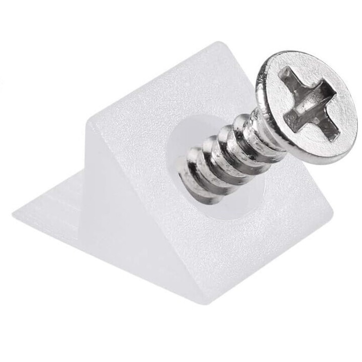 Lot De 100 Supports De Nettoyage En Plastique, Kkvogmle, Kit De Réparation De Vis, Blanc/argent
