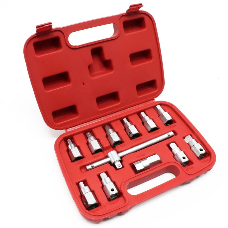 Coffret De Douille De Vidange 12 Pièces Kit De Clés Outil Pour La Voiture Et La Voiture