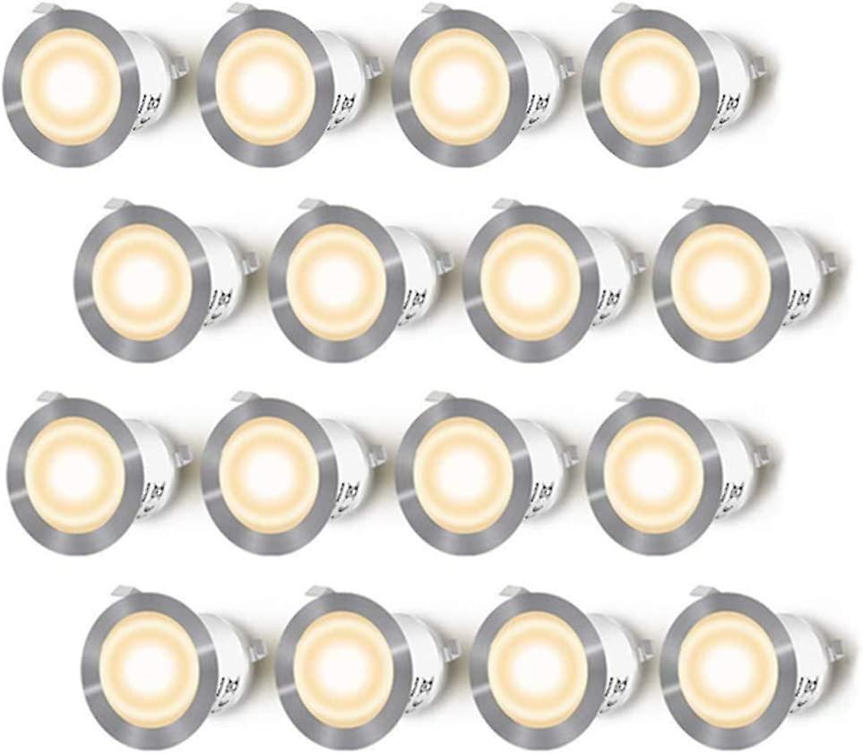 Ensemble De 16 Spots Encastrés Led Pour Terrasse En Bois, Étanches Ip67