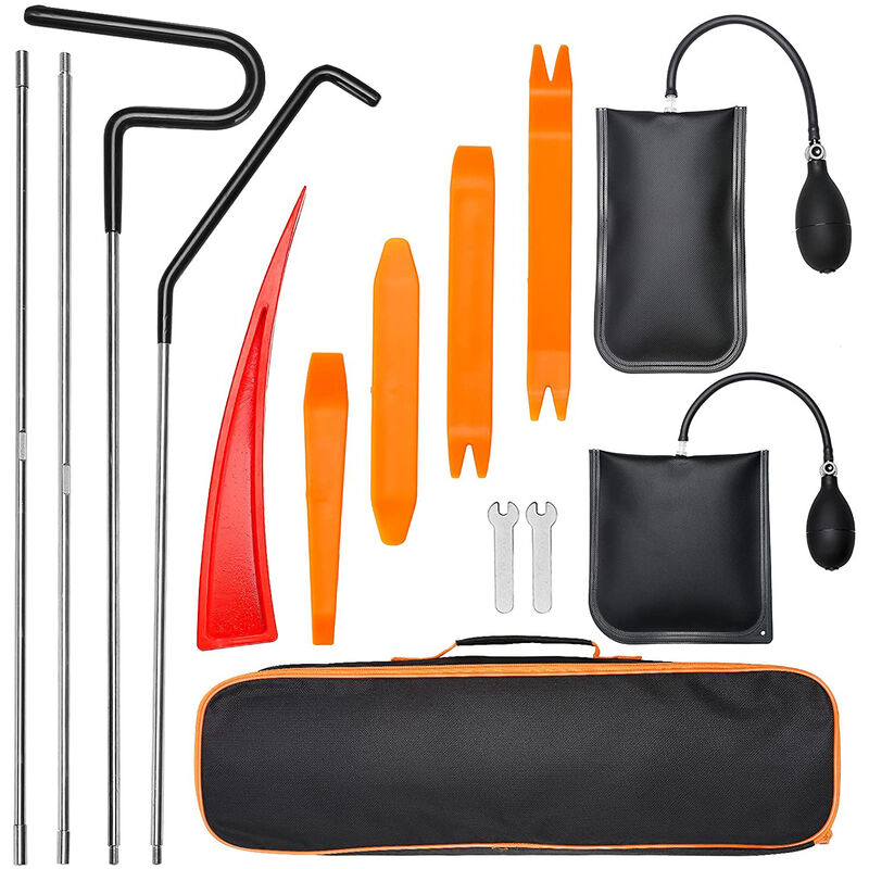 Kit D'Outils Pour Voiture Kit Ouverture Porte Voiture Pour Ouvrir La Porte Sans Endommager Voiture Pompe A Air Portative Trousse A Outils