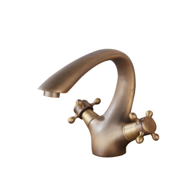 Kitchen Faucet, Antique Brass, Kitchen Mixer With 360° Swivel Spout