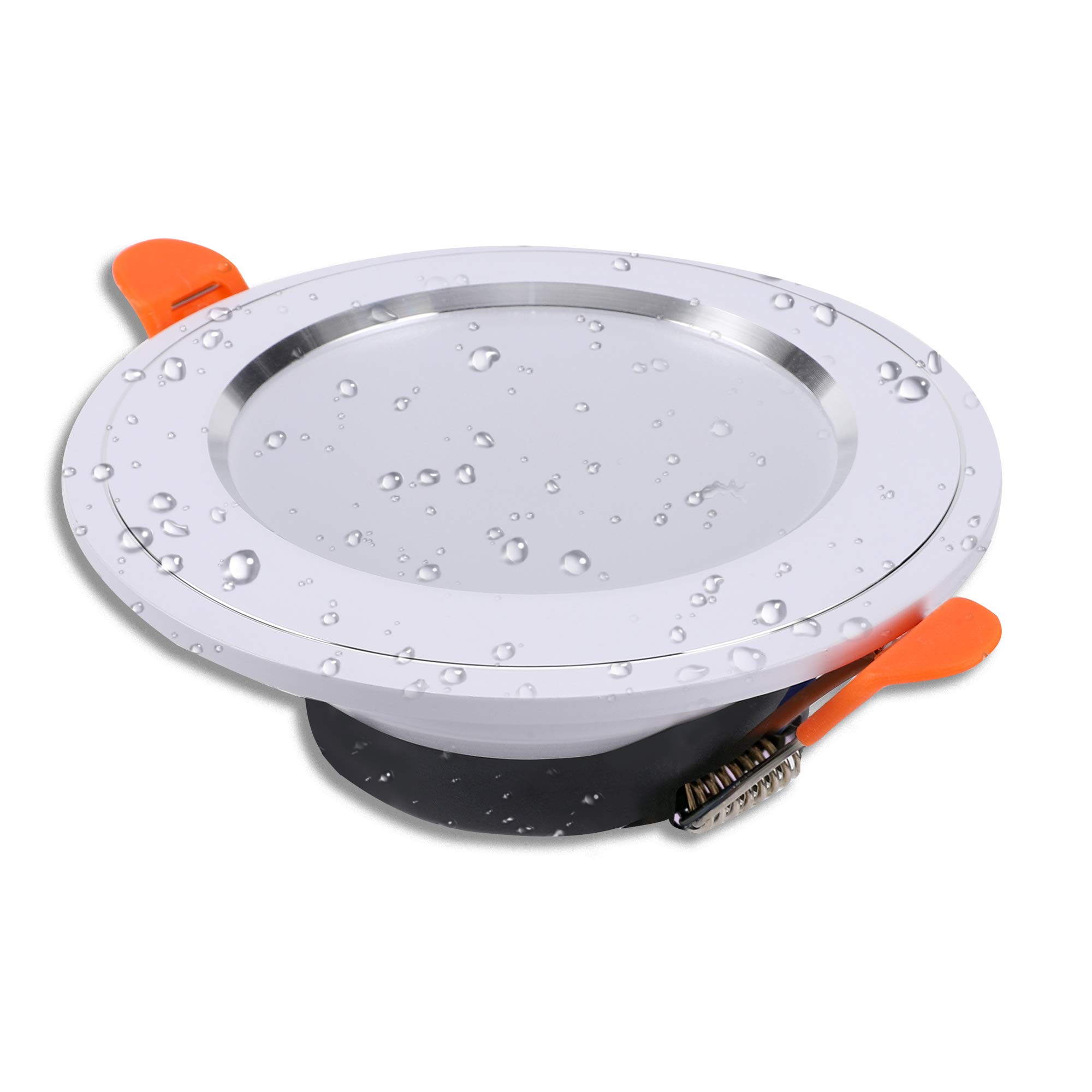 Led Recessed Spotlight, 3 Pieces 7w Recessed Ceiling Light Flat Round, 430lm, 3000k Warm White, Not Dimmable, Ac 220-240v, Ceiling Spotlight Angle 120°, For Bathroom, Living Room