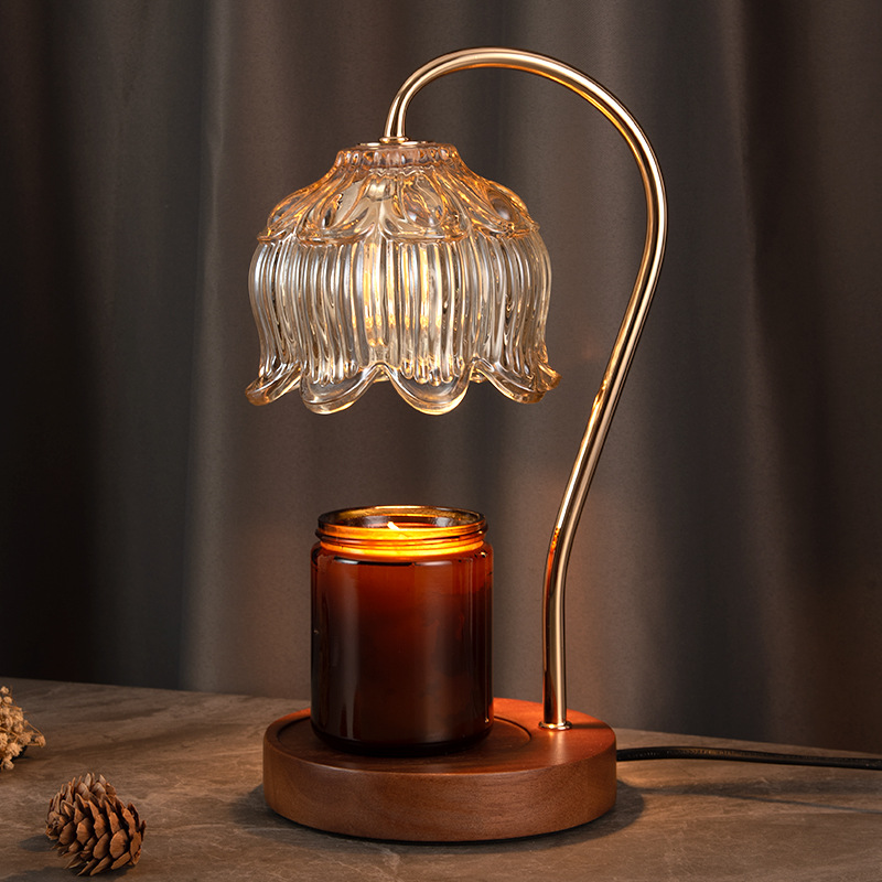Lampe Chauffe-bougie À Intensité Variable, Cadeau De Père Noël Secret Pour Femme, Maman, Amie,calendrier De L'Avent Pour Sa Sœur,lampe Vintage Ambrée
