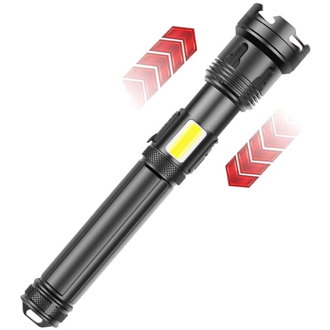 Lampe Torche Led Puissante 3000 Lm - Militaire, Camping, Randonnée (rechargeable) (sku Produit : 96260965 Sku Offre : Lehua25.6.5-9)