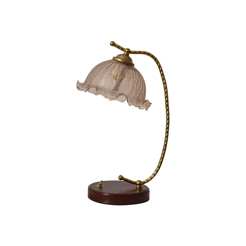 Lampe De Table Vintage, Lustre En Verre, Lampe De Bureau Pour Chambre, Bureau, Lit