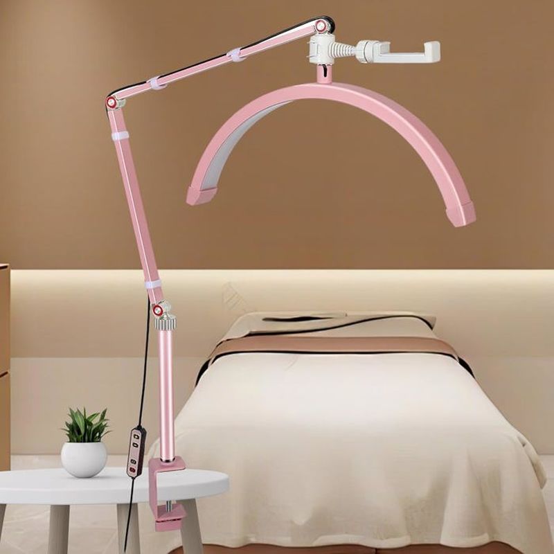 Lampe Led Demi-lune Pour Extensions De Cils, Luminosité Réglable 3000k-6000k Avec Support Téléphone
