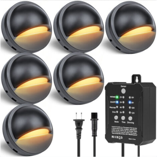 6 Lampes Led À Intensité Variable Pour Clôture, Pour Jardin, Pour Intérieur
