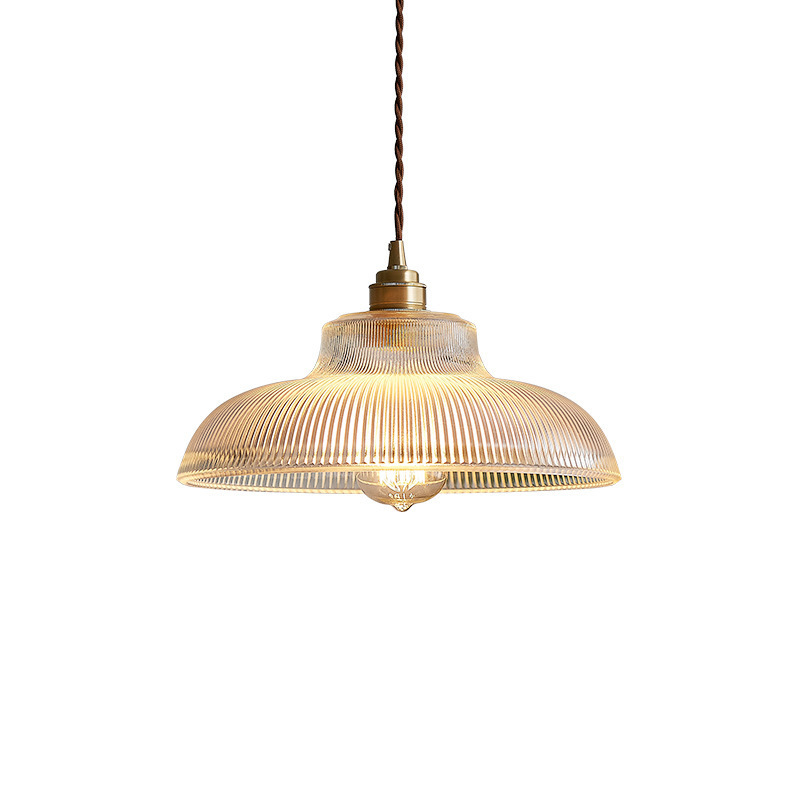 Lustre Suspendu En Verre Transparent Rond, Luminaire Décoratif D'Intérieur (sans Source Lumineuse)