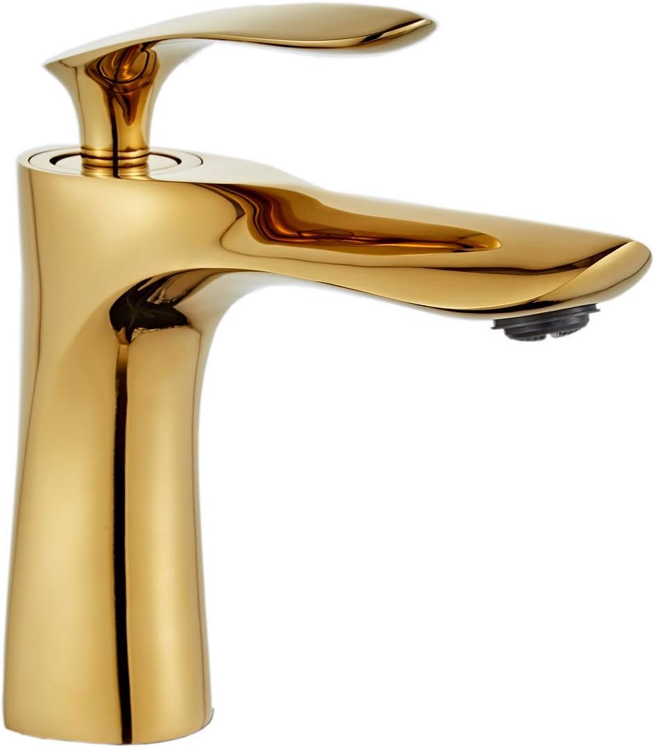 Robinet De Lavabo Pour Salle De Bain Mitigeur En Laiton Fini Or Chrome Doré Mitigeur Avec Lavabo