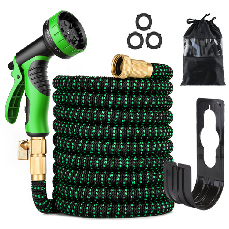 Tuyau Arrosage Extensible 30m 100ft Tuyau D’arrosage Retractable Avec Support Et Pistolet Arrosage 10 Fonctions Raccords En Laiton