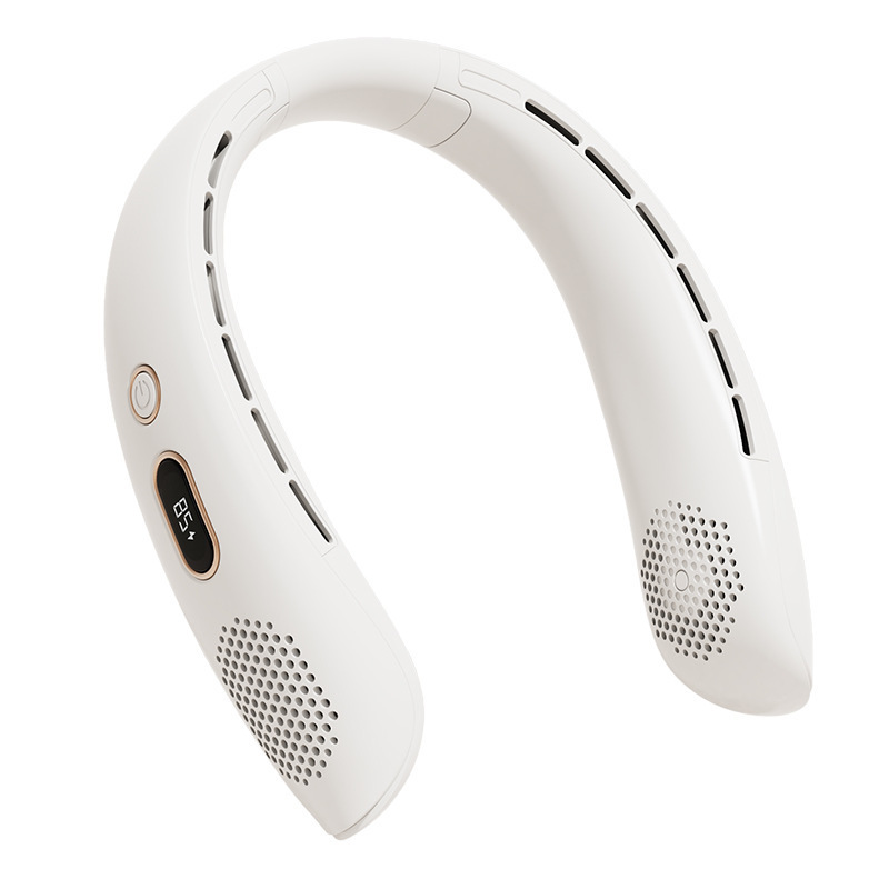 Ventilateur De Cou, Ventilateur De Cou Usb Portable Silencieux Sans Lame, Flux D'Air À 360°, Mini Ventilateur Personnel Rechargeable À 3 Vitesses Pour La Maison, Le Bureau, Les Voyages E
