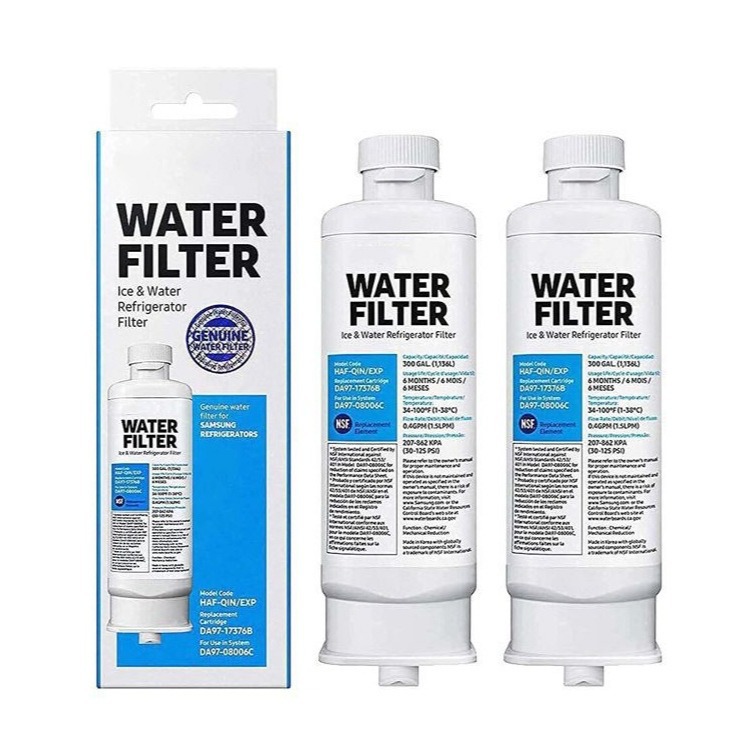Lot De 2 Filtres À Eau De Rechange Pour Réfrigérateur Samsung Da97-17376b Da97-08006c Haf-qin Haf-qin/exp