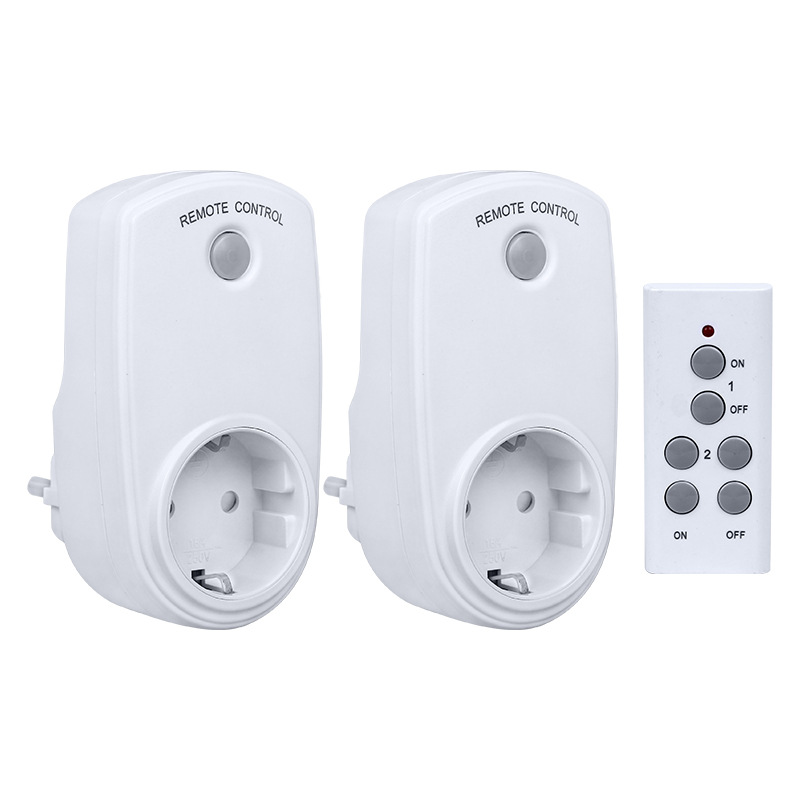 Lot De 5 Prise Programmable Électrique, Prise Télécommandée Sans Fil Avec 2 Télécommandes 2 Piles Fournies, 30m De Distance De Contrôle Dans La Zone Ouverte, Fonction On/off