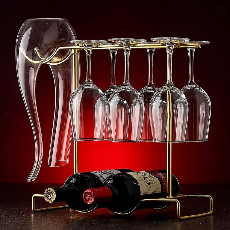 Porte-verre Vin Multifonction, Organisateur De Carafe Dcanter Avec Casier Vin De Bureau, Affichage 6 Gobelets De Verres Vin L'Envers Organisa Welcome To Our Store
