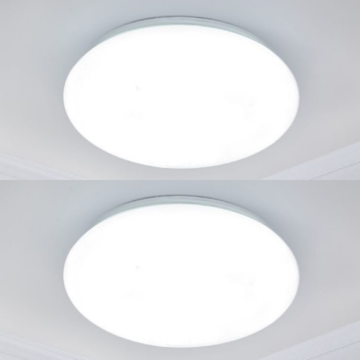 Lot De 2 Plafonniers Led Pour Salle De Bain, 18 W, 3000 K/4000 K/6000 K, Design Moderne, Ultra-fin Et Étanche, Facile À Installer, Ø 33 Cm