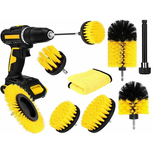 Lot De 8 Brosses De Nettoyage Électriques Pour Salle De Bain, Jantes De Voiture, Perceuse Électrique (référence Produit : 96442631 Offre Spéciale : Lehua25.5.19-25)