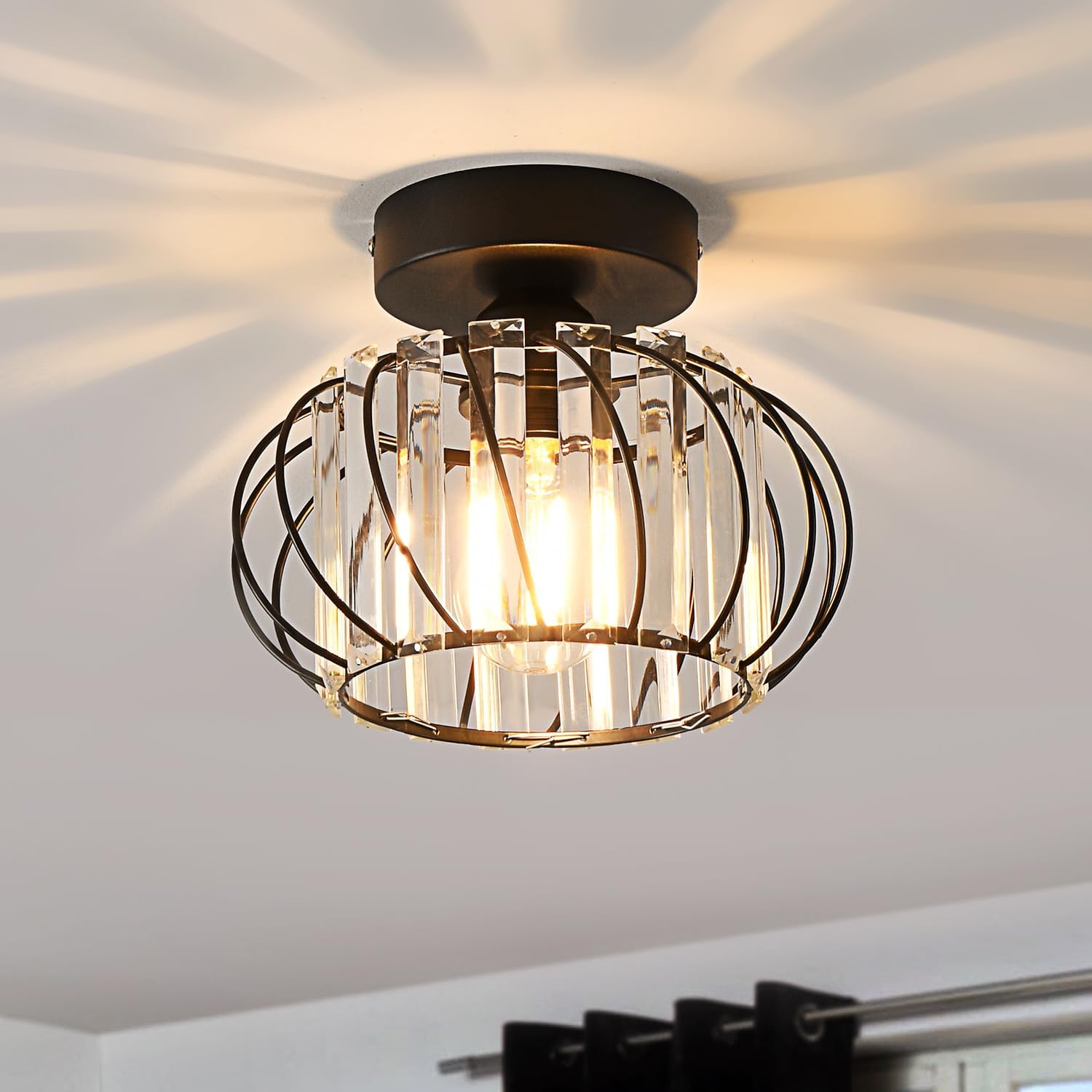 Ceiling Lights Living Room,black Chandeliers Ceiling Light,morden Flush Ceiling Light,light Fittings Ceilings,crystals Bedroom Lights Ceiling，hallway Lights Ceiling