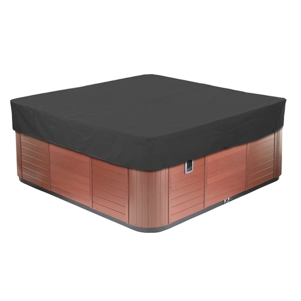 Garden Square Hot Tub Cover, 210d Oxford Cloth Swimming Pool Cover Vattentätt Dammtät Anti-uv Flera Storlekar Att Välja, Svart, 231x231x30cm