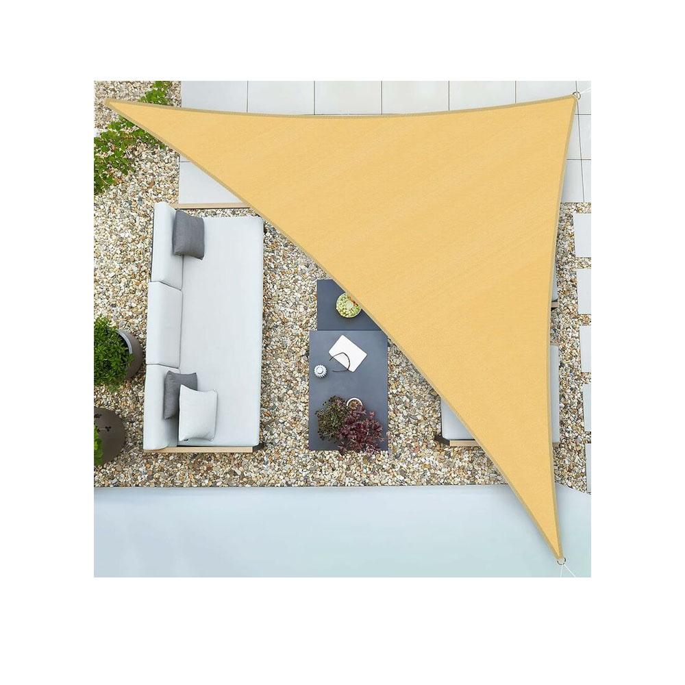 Vela De Sombra Triangular Para Patio, 3,6x3,6x3,6 M, Protection 95% Contre Les Rayons Uv, Para Jardin, Patio, Balcon, Terrasse, Activités En Plein Air, Arène De Couleur