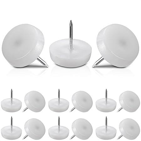 Pack Furniture Sliders For Hardwood Floors - Floor Protectors For Chair Legs - Nylon Slides For Moving Furniture - 16mm Furniture Glides For Chair Leg Protectors