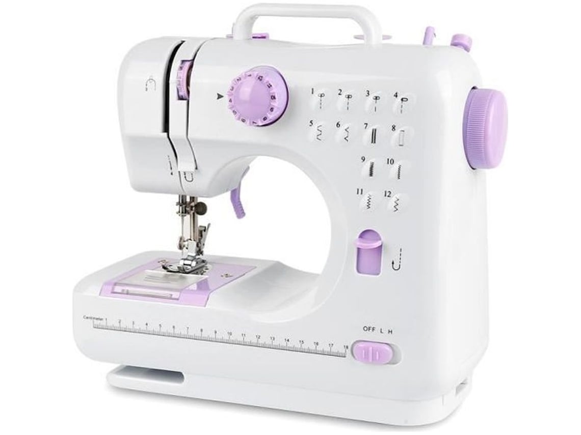Máquina De Costura Elétrica De Linha Dupla Costura Automática Ajustável 12 Padrões De Ponto Embutidos Portátil Multifuncional Masculino Keke-505