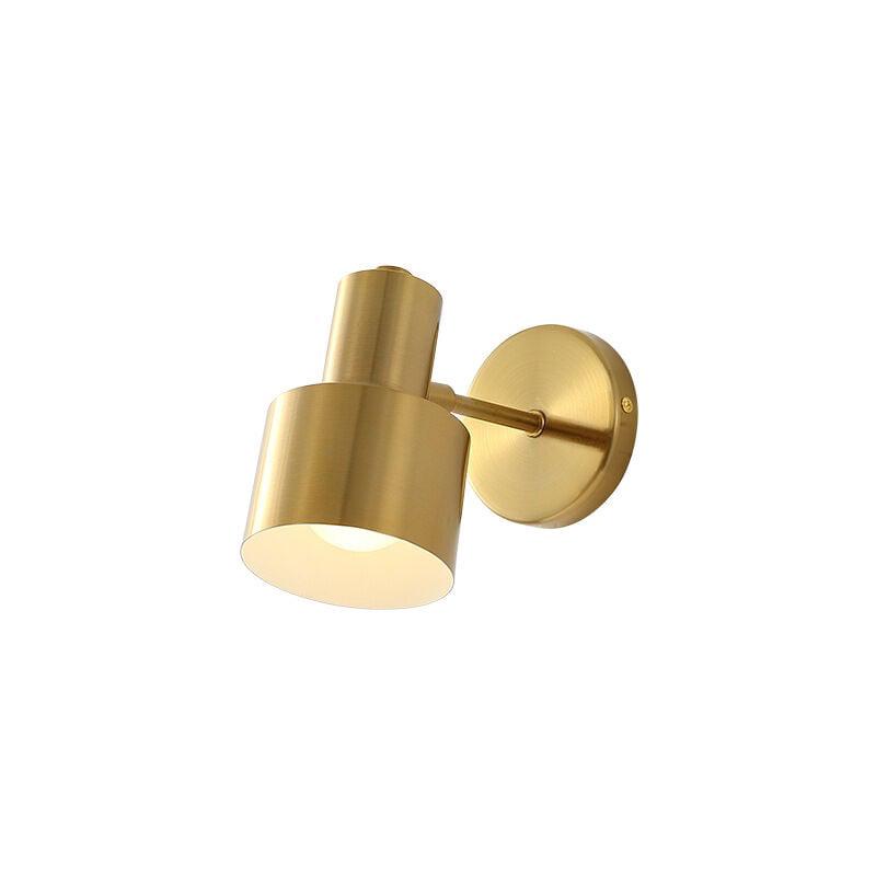Applique Murale Led (lumière Chaude) Orientable Miroir Orientable Lampe De Salle De Bain Lampe D'Escalier Dorée Applique Murale En Fer