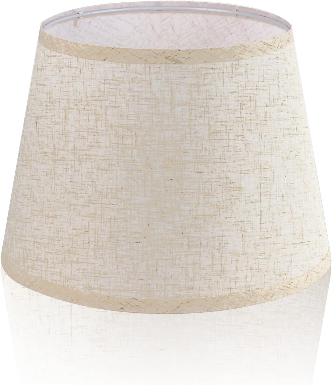 Abat-jour En Tissu, À Tambour Moyen Pour Lampe De Table, Lampe Murale, Lampe De Chevet Et Lampadaire, Lin Naturel, Couverture Rigide Fabriquée