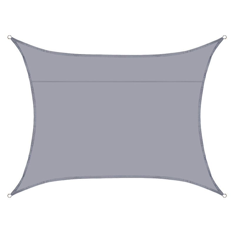 Sun Shade Sail 2m X 5m Sand Rectangular Waterproof Garden Sun Sail Outdoor Patio Party Sunscreen Awning Canopy 98% Uv Block With Rope-grey
