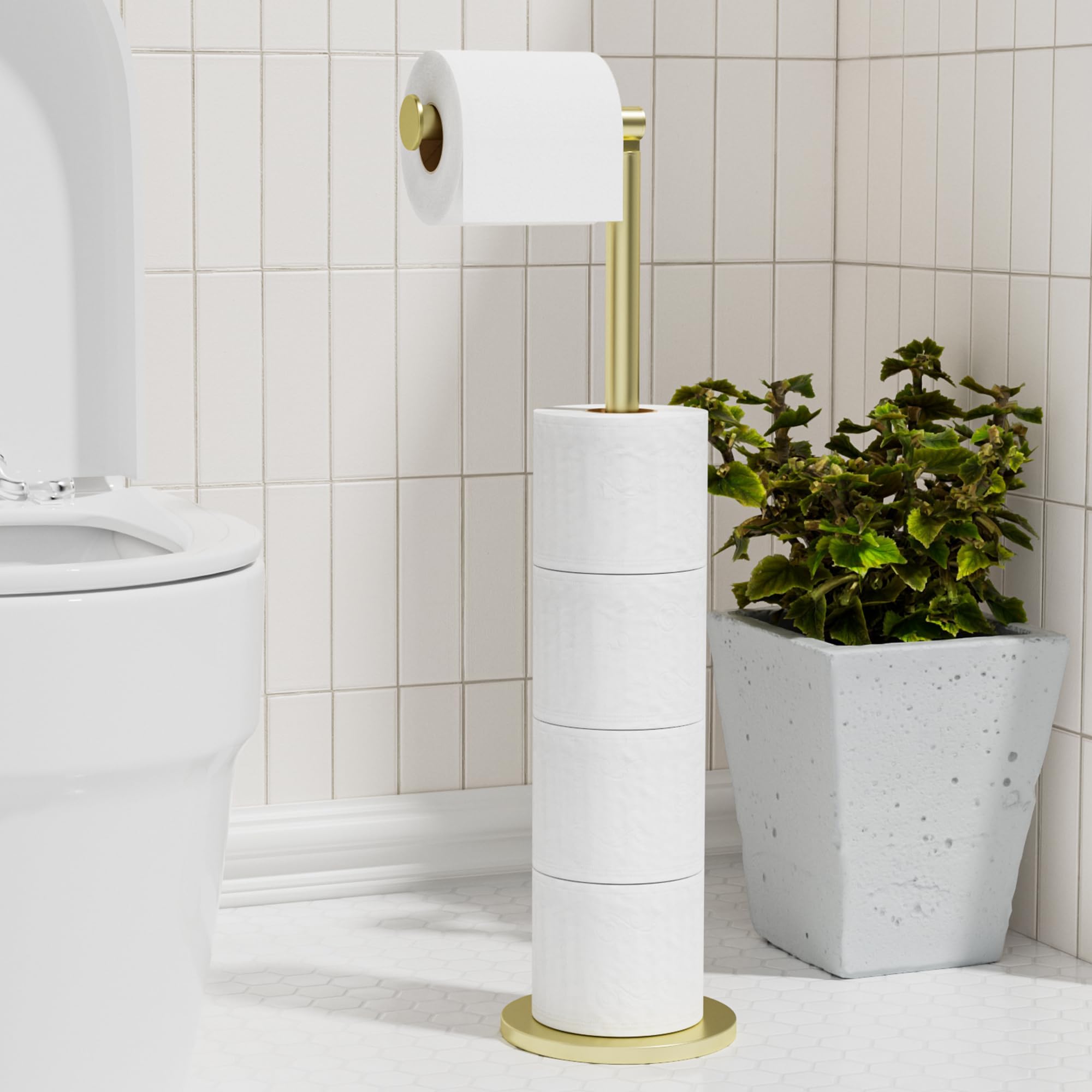Porte-rouleaux De Toilette Autonome Pliable En Acier Inoxydable,support Mural Anti-rouille Avec Distributeur,rangement Pour 5 Rouleaux De Papier Hygiénique